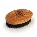 Military Hair Brush with Pure Black Bristle (Olive Wood)